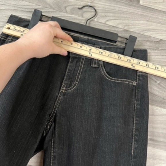 Calvin Klein Womens‎ Skinny Jeans Black Pockets Stitching Dark Wash Mid Rise 2 - Picture 3 of 12